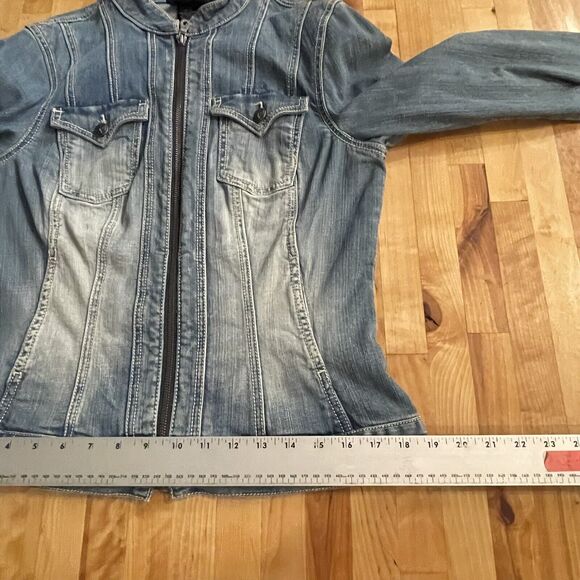 Harley-Davidson Jacket‎ Denim Full Zip Embroidered Womens M - Picture 8 of 11